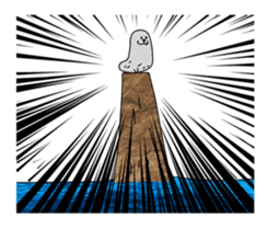 pretty rock and roll hair seal sticker #10543630