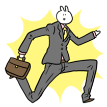 The ten heads high rabbit 4_Business sticker #10543952
