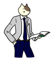 The ten heads high rabbit 4_Business sticker #10543953