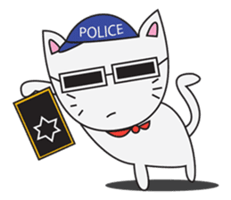 cute cat minimal cat sticker #10544779