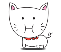 cute cat minimal cat sticker #10544782