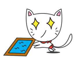 cute cat minimal cat sticker #10544786