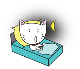 cute cat minimal cat sticker #10544791