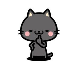 "Black nyan" black cat sticker #10546432