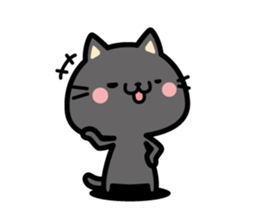 "Black nyan" black cat sticker #10546433