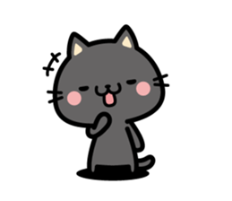 "Black nyan" black cat sticker #10546434