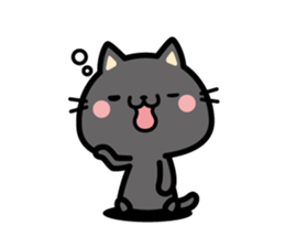 "Black nyan" black cat sticker #10546435