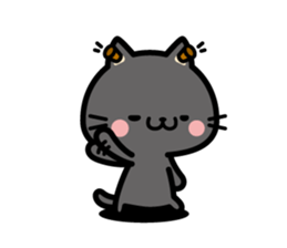 "Black nyan" black cat sticker #10546436