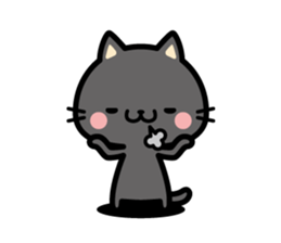 "Black nyan" black cat sticker #10546437