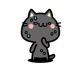 "Black nyan" black cat sticker #10546438
