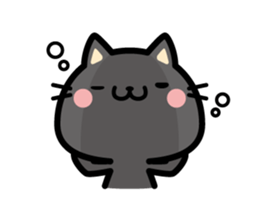 "Black nyan" black cat sticker #10546439