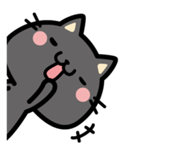 "Black nyan" black cat sticker #10546440