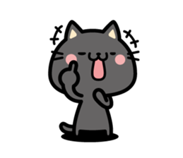 "Black nyan" black cat sticker #10546442