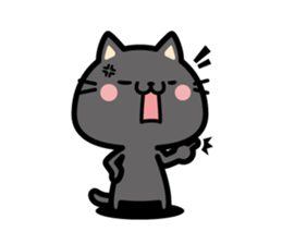 "Black nyan" black cat sticker #10546443