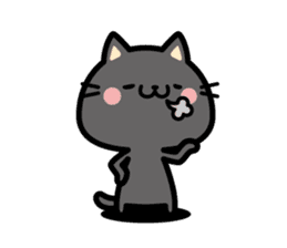 "Black nyan" black cat sticker #10546444