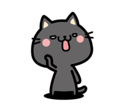 "Black nyan" black cat sticker #10546446