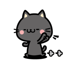"Black nyan" black cat sticker #10546448