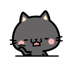 "Black nyan" black cat sticker #10546449