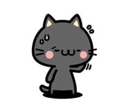 "Black nyan" black cat sticker #10546451