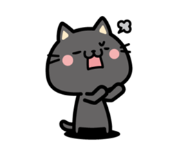 "Black nyan" black cat sticker #10546452
