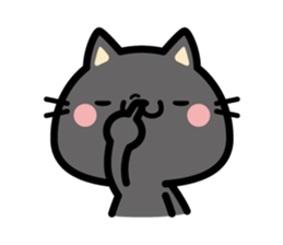 "Black nyan" black cat sticker #10546453