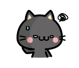 "Black nyan" black cat sticker #10546455