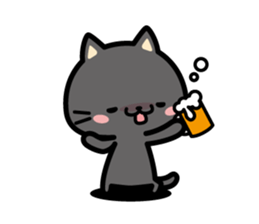 "Black nyan" black cat sticker #10546456