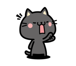 "Black nyan" black cat sticker #10546457
