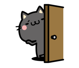 "Black nyan" black cat sticker #10546458