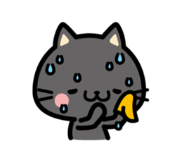"Black nyan" black cat sticker #10546459