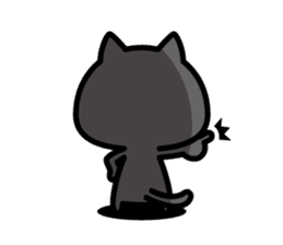 "Black nyan" black cat sticker #10546461