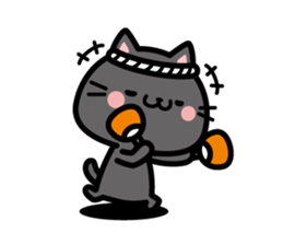 "Black nyan" black cat sticker #10546462