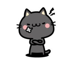 "Black nyan" black cat sticker #10546464