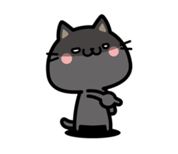 "Black nyan" black cat sticker #10546465