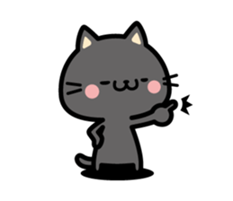 "Black nyan" black cat sticker #10546466