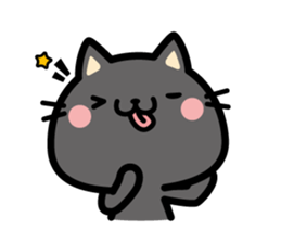 "Black nyan" black cat sticker #10546468
