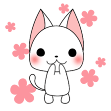 Milly of a white cat sticker #10547475