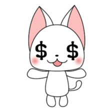 Milly of a white cat sticker #10547488