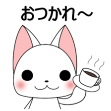 Milly of a white cat sticker #10547503