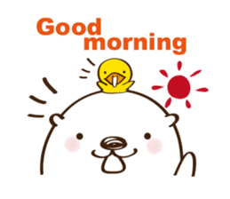 English!The sea otter and duck sticker #10548272