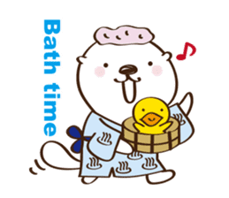 English!The sea otter and duck sticker #10548278