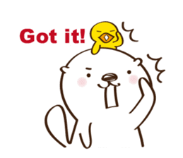 English!The sea otter and duck sticker #10548282