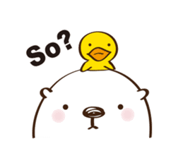English!The sea otter and duck sticker #10548283