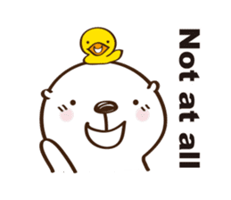 English!The sea otter and duck sticker #10548295