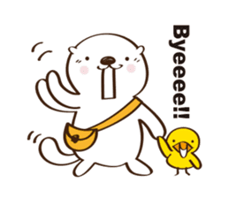 English!The sea otter and duck sticker #10548299