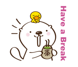 English!The sea otter and duck sticker #10548300