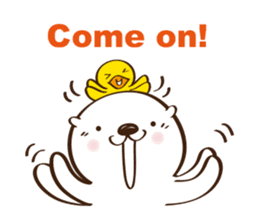 English!The sea otter and duck sticker #10548301