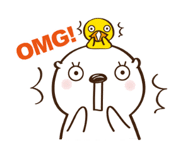 English!The sea otter and duck sticker #10548304