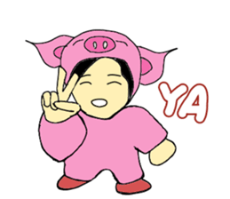 Alien Piggy ~ On My Way sticker #10549636