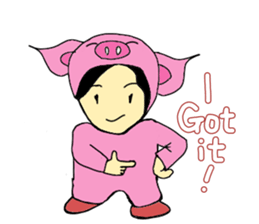 Alien Piggy ~ On My Way sticker #10549638